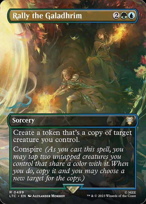 MTG Rally the Galadhrim LTC 499 Showcase Ring Foil