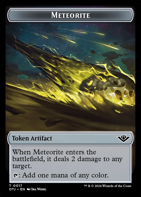 MTG Meteorite Token OTJ 017 Token Foil