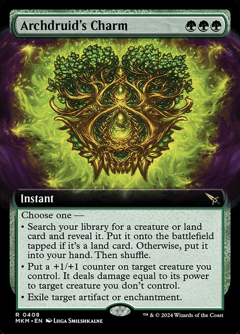 MTG Archdruid's Charm MKM 408 Extended Art Nonfoil