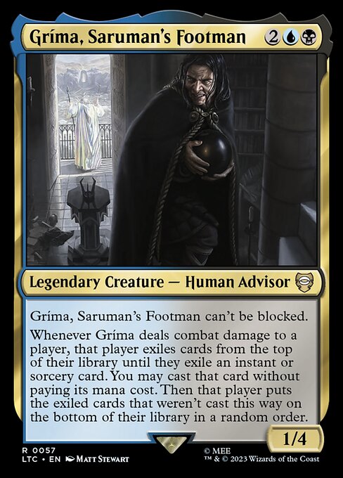 MTG Gríma, Saruman's Footman LTC 057 Regular Nonfoil