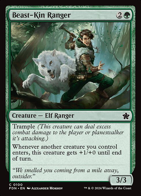 MTG Beast-Kin Ranger FDN 100 Regular Foil