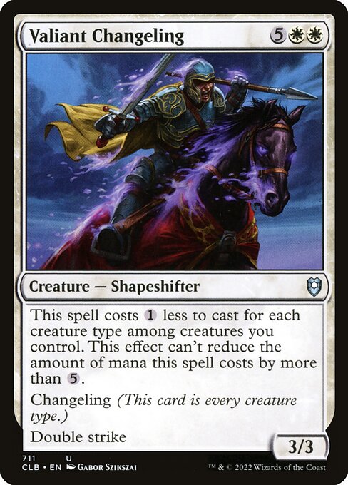 MTG Valiant Changeling CLB 711 Commander Deck Nonfoil