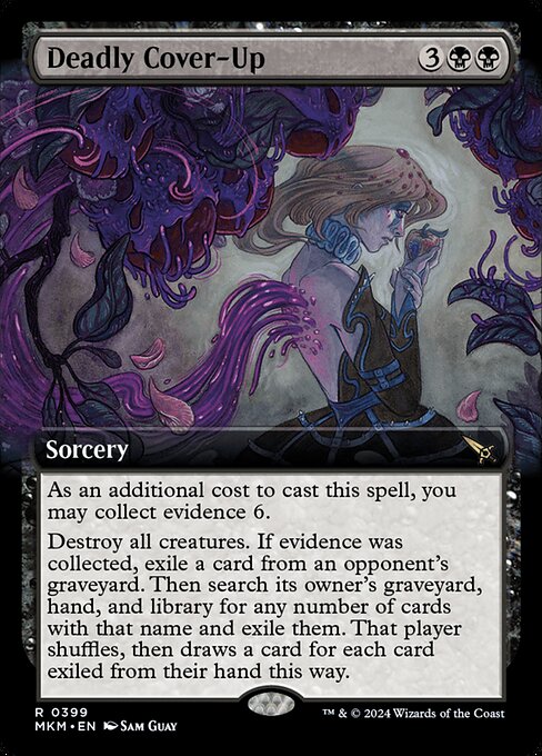 MTG Deadly Cover-Up MKM 399 Extended Art Nonfoil