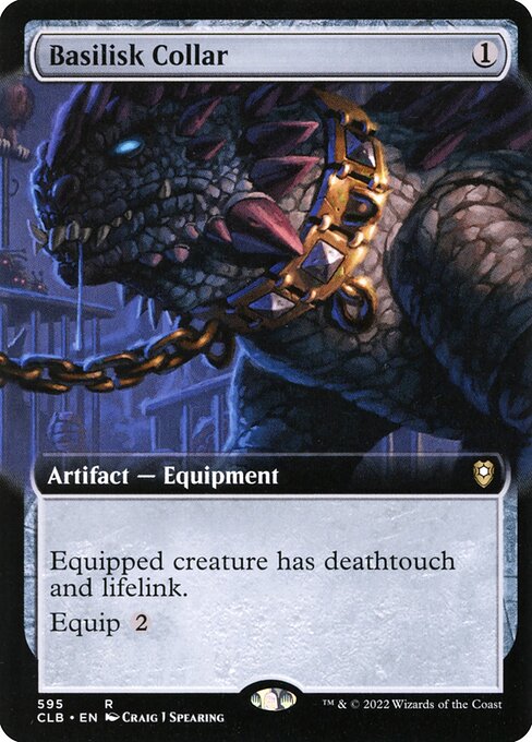 MTG Basilisk Collar CLB 595 Extended Art Foil