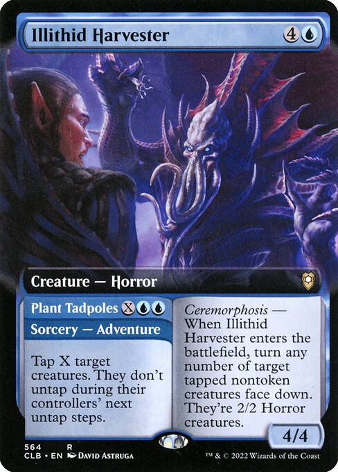 MTG Illithid Harvester // Plant Tadpoles CLB 564 Extended Art Nonfoil
