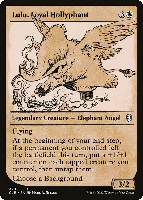 MTG Lulu, Loyal Hollyphant CLB 379 Showcase Rulebook Nonfoil