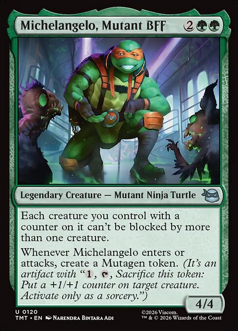 MTG Michelangelo, Mutant BFF TMT 120 Regular Foil