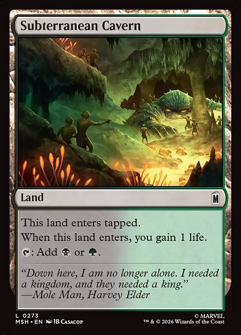 MTG Subterranean Cavern MSH 273 Regular Nonfoil