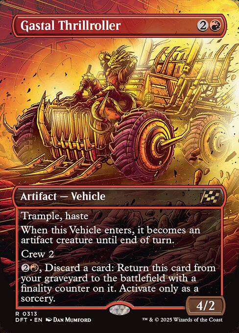 MTG Gastal Thrillroller DFT 313 Borderless Revved Up Nonfoil