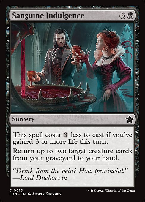 MTG Sanguine Indulgence FDN 613 Starter Collection Nonfoil