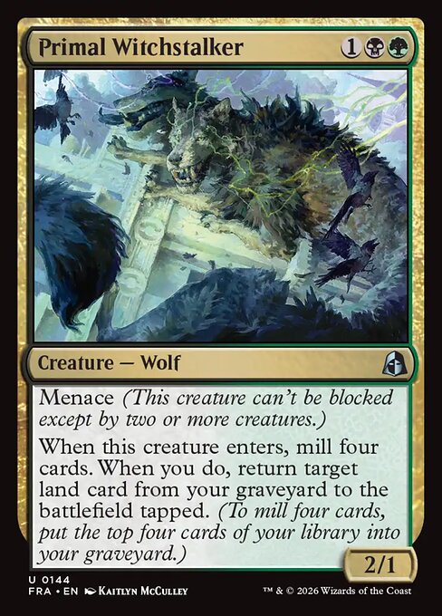 MTG Primal Witchstalker FRA 144 Standard Nonfoil front