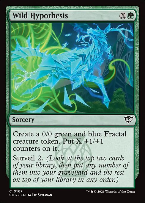 MTG Wild Hypothesis SOS 167 Regular Foil