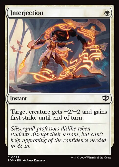 MTG Interjection SOS 022 Regular Foil