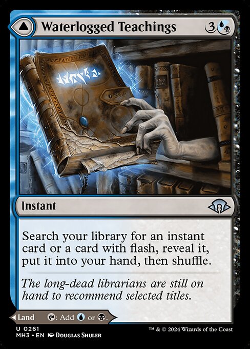 MTG Waterlogged Teachings // Inundated Archive MH3 261 Regular Foil