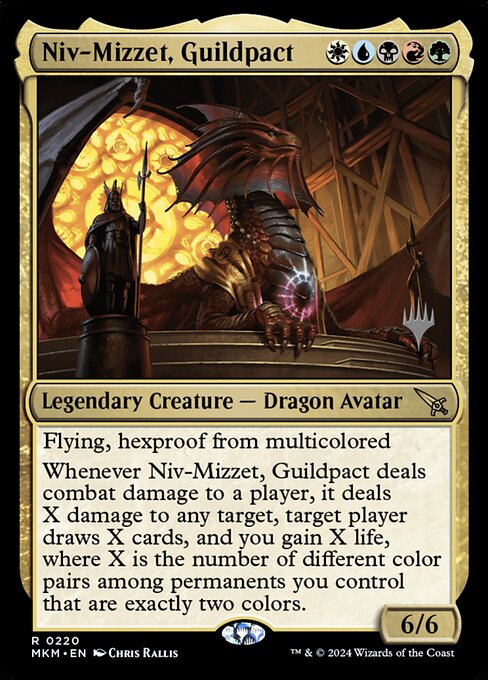 MTG Niv-Mizzet, Guildpact PMKM 220p Promo Pack Nonfoil