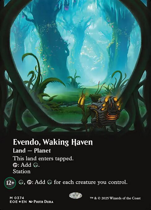MTG Evendo, Waking Haven EOE 374 Borderless Viewport Galaxy Foil