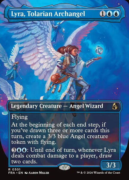 MTG Lyra, Tolarian Archangel FRA 301 Borderless Echoed Pairs Nonfoil front
