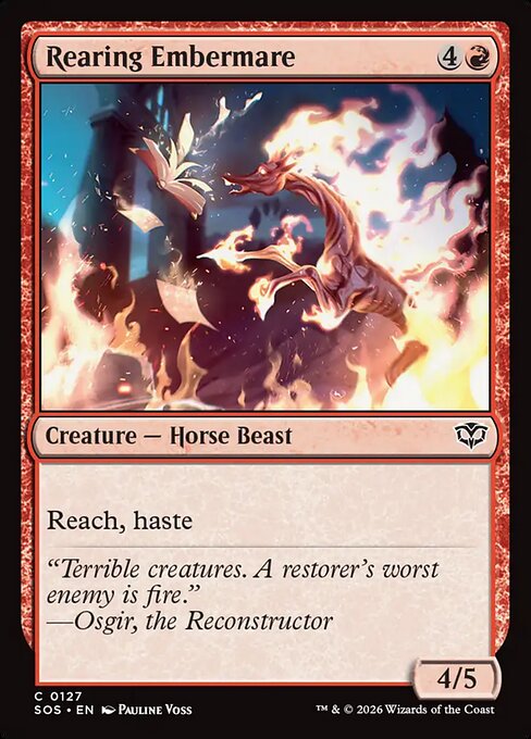 MTG Rearing Embermare SOS 127 Regular Foil