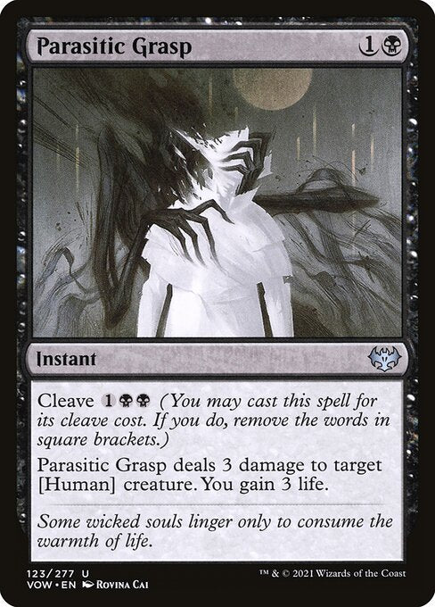 MTG Parasitic Grasp VOW 123 Standard Nonfoil front
