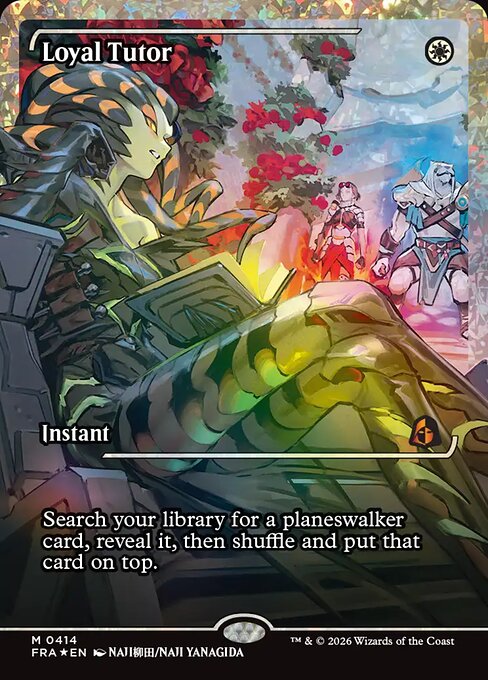 MTG Loyal Tutor FRA 414 Japan Showcase Fracture Foil front