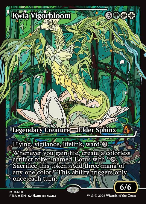 MTG Kwia Vigorbloom FRA 410 Japan Showcase Traditional Foil front