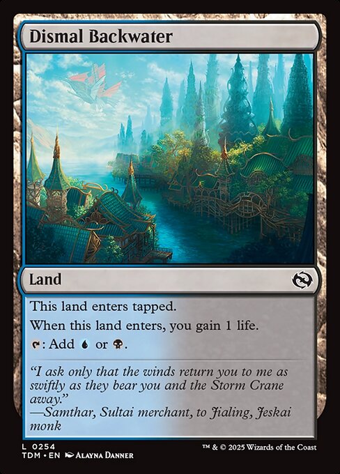 MTG Dismal Backwater TDM 254 Regular Nonfoil