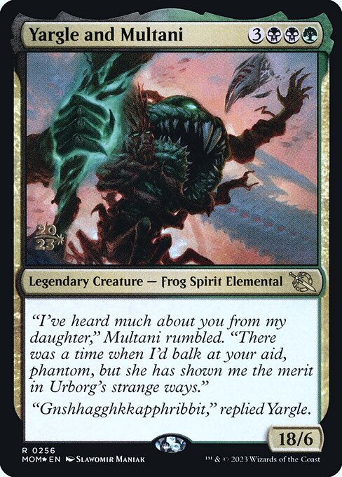 MTG Yargle and Multani PMOM 256s Prerelease Foil