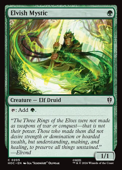 MTG Elvish Mystic HOC 205 Regular Nonfoil