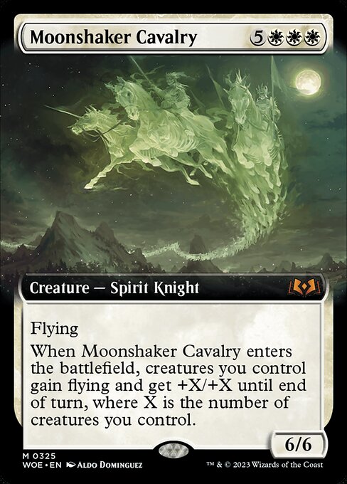 MTG Moonshaker Cavalry WOE 325 Extended Art Nonfoil