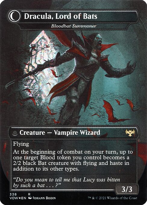 MTG Voldaren Bloodcaster // Bloodbat Summoner VOW 338 Dracula Series Nonfoil reverse