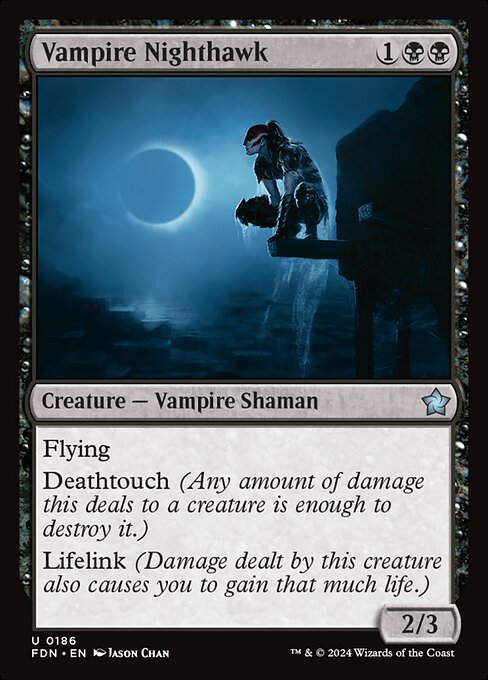 MTG Vampire Nighthawk FDN 186 Regular Foil