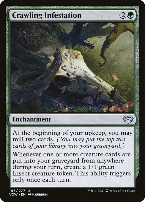 MTG Crawling Infestation VOW 193 Standard Foil front