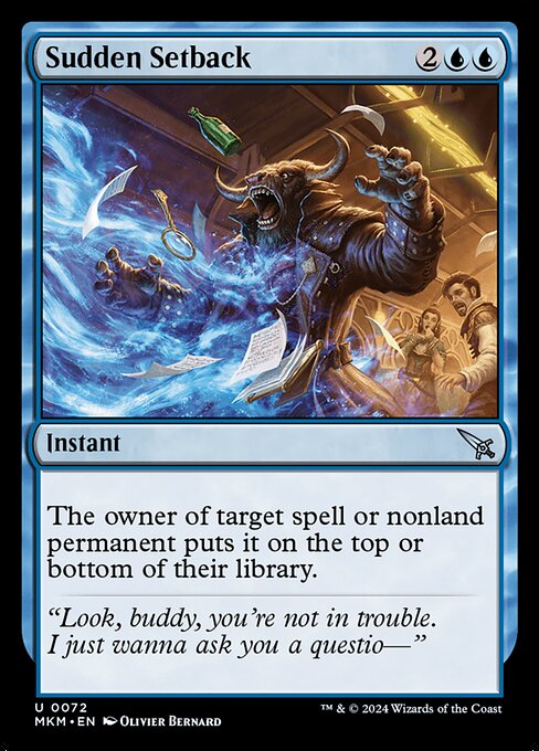 MTG Sudden Setback MKM 072 Regular Nonfoil