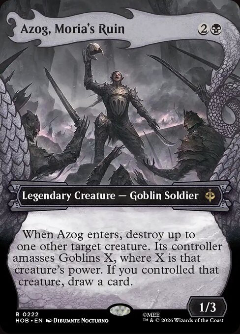 MTG Azog, Moria's Ruin HOB 222 Alternate Art Nonfoil
