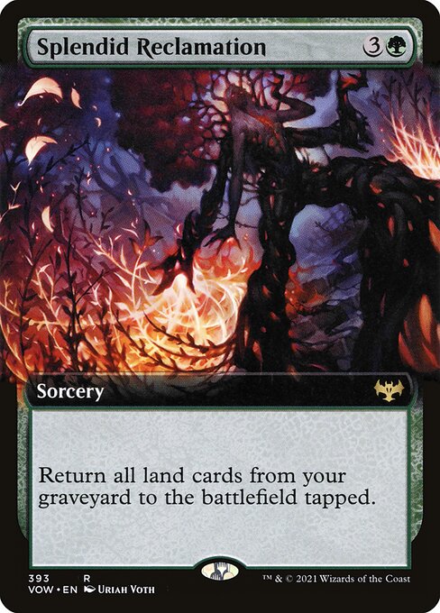 MTG Splendid Reclamation VOW 393 Extended Art Nonfoil front