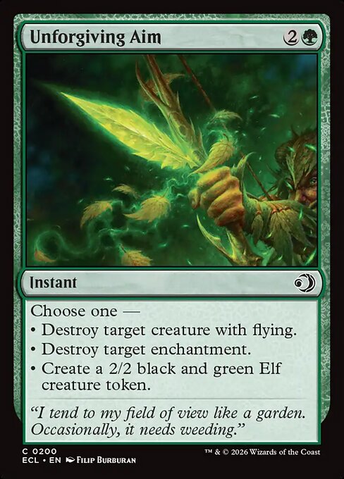 MTG Unforgiving Aim ECL 200 Regular Nonfoil