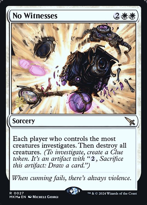 MTG No Witnesses PMKM 027s Prerelease Foil