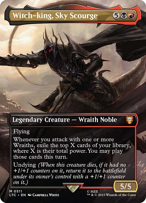 MTG Witch-king, Sky Scourge LTC 511 Showcase Ring Foil