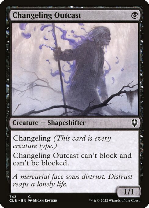 MTG Changeling Outcast CLB 743 Commander Deck Nonfoil