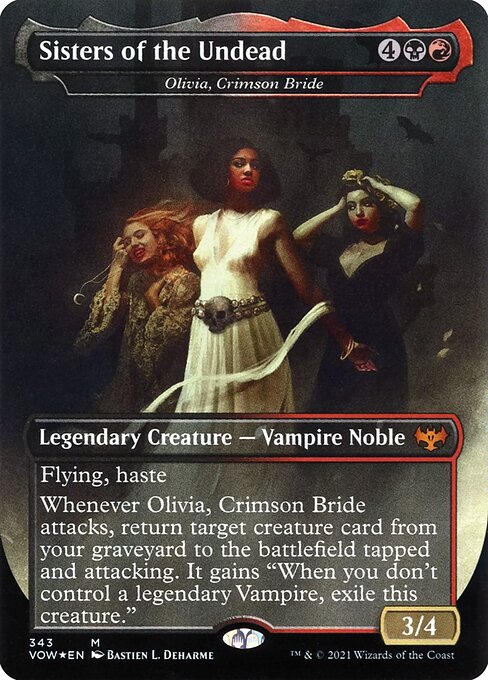 MTG Olivia, Crimson Bride VOW 343 Dracula Series Foil front