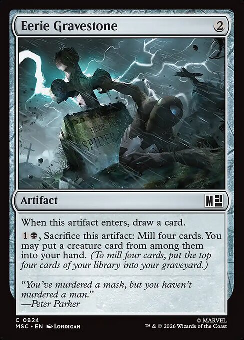 MTG Eerie Gravestone MSC 824 Regular Nonfoil