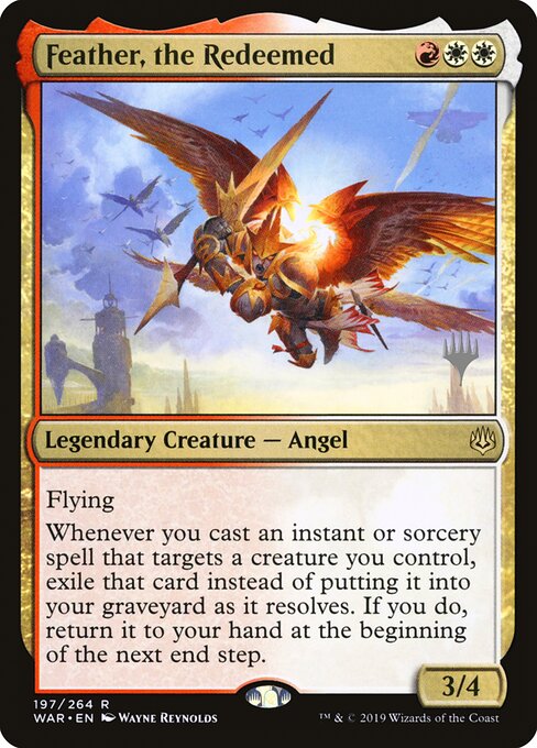 MTG Feather, the Redeemed PWAR 197P Promo Pack Foil front