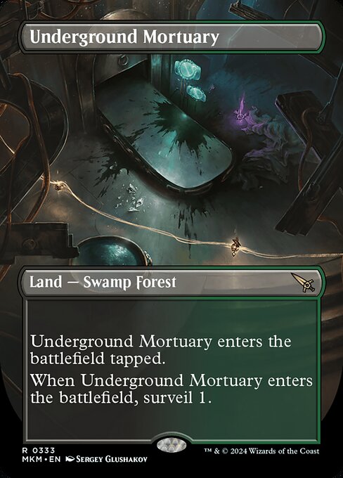 MTG Underground Mortuary MKM 333 Borderless Foil