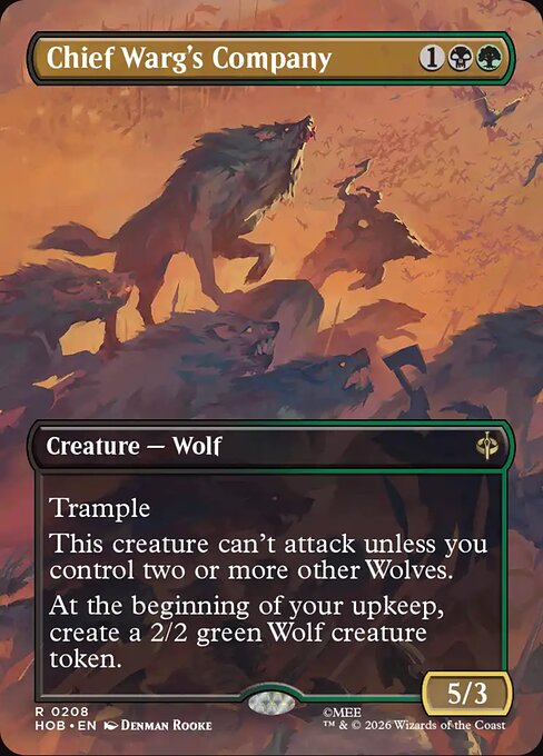 MTG Chief Warg's Company HOB 208 Alternate Art Nonfoil
