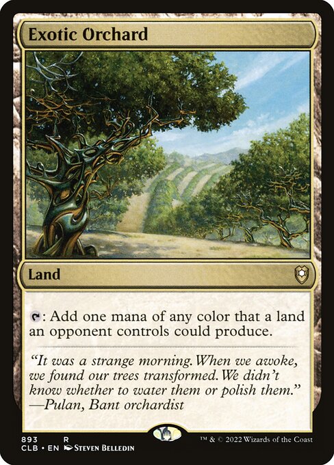 MTG Exotic Orchard CLB 893 Commander Deck Nonfoil
