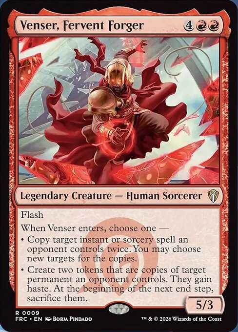 MTG Venser, Fervent Forger FRC 009 Standard Nonfoil front