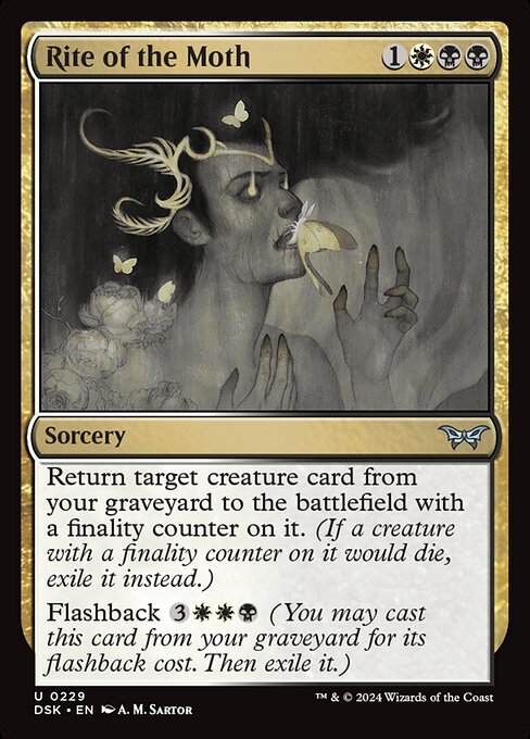 MTG Rite of the Moth DSK 229 Regular Foil