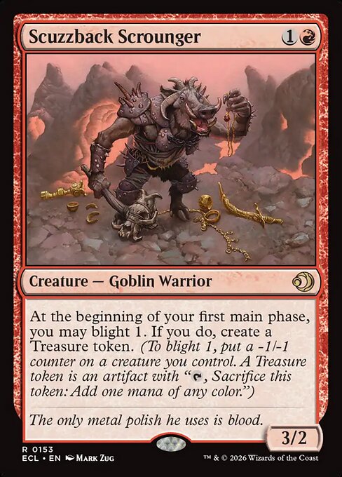 MTG Scuzzback Scrounger ECL 153 Regular Nonfoil