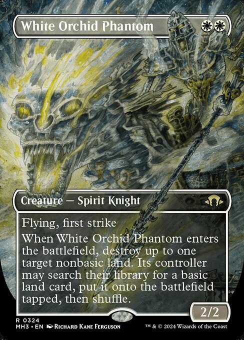 MTG White Orchid Phantom MH3 324 Borderless Frame Break Foil