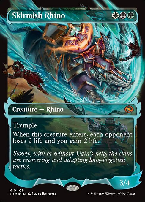 MTG Skirmish Rhino TDM 408 Showcase Ghostfire Foil